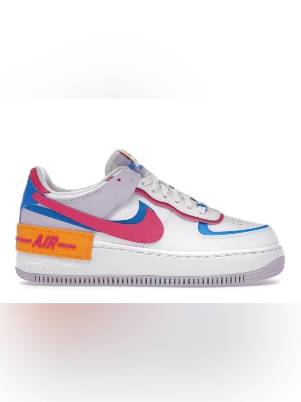 Nike White Pink Blue Orange Low-Top Sneaker